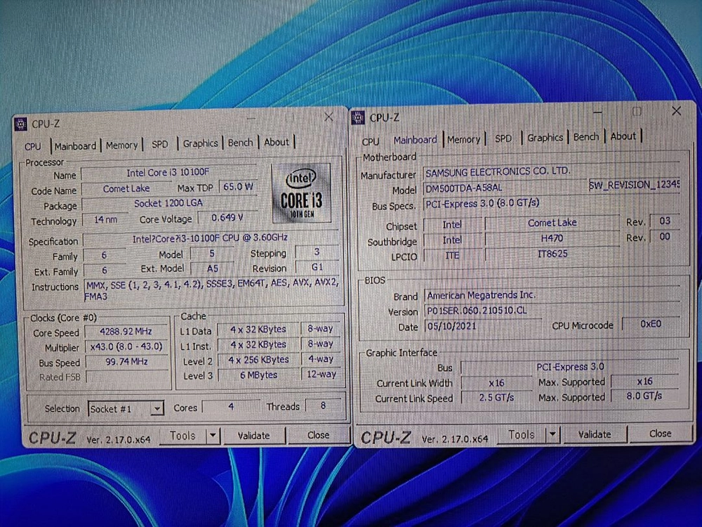 i3-10100f h470s2 보드세트 이미지