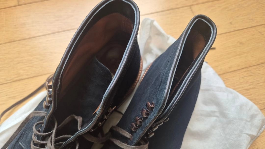 알든(Alden) J Crew 윙팁 부츠 네이비 스웨이드 9D 이미지