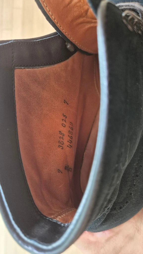 알든(Alden) J Crew 윙팁 부츠 네이비 스웨이드 9D 이미지