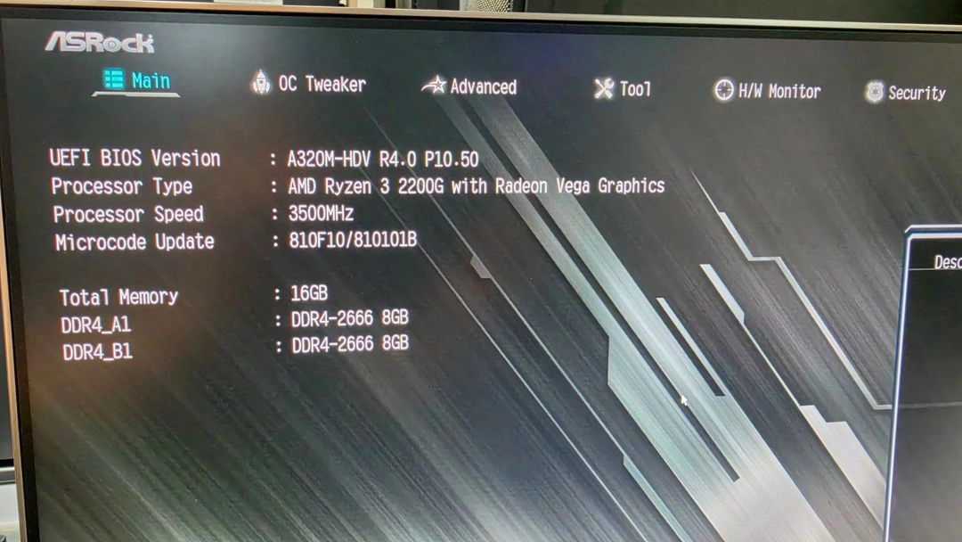 Asrock A320M-HDV 메인보드 판매합니다 이미지