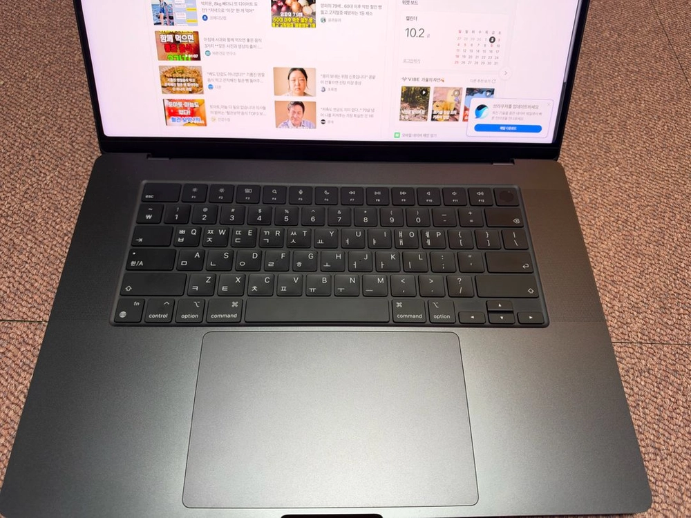 맥북 m3 pro 16인치 36gb 램 512gb 배터리 성능 99 풀박스 이미지