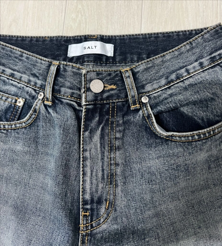 더니브 레이크 워싱 데님팬츠 블루xs 이미지