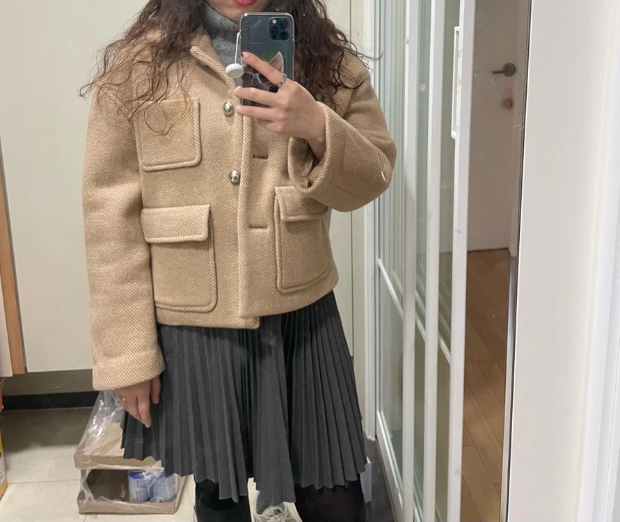 랑방 컬렉션 베이지 숏 자켓 82 이미지