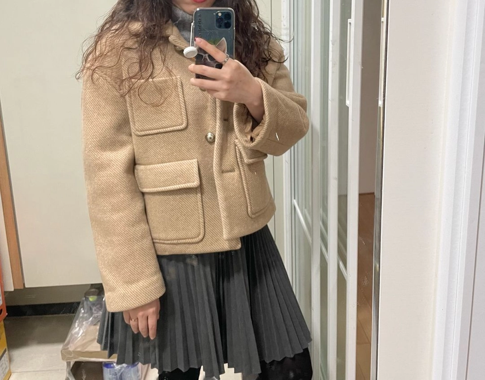 랑방 컬렉션 베이지 숏 자켓 82 이미지