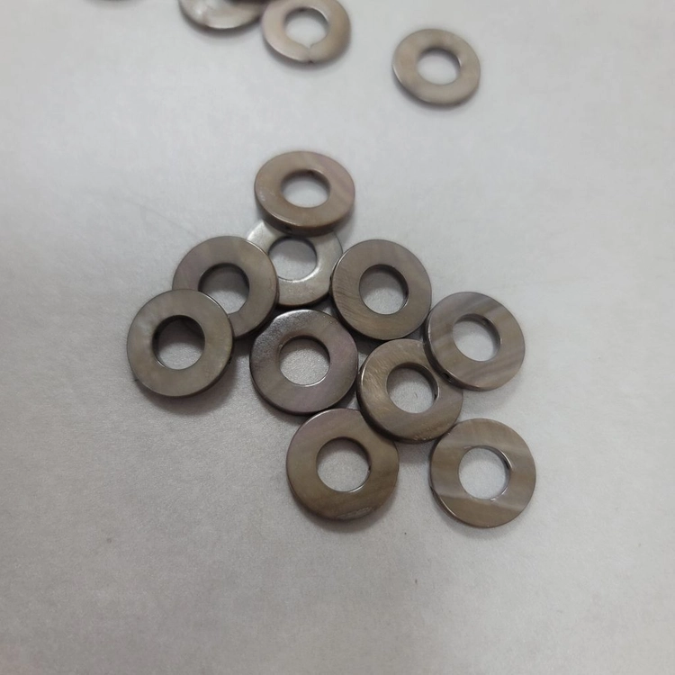 15mm 브라운원형 자개 비즈 50개 이미지