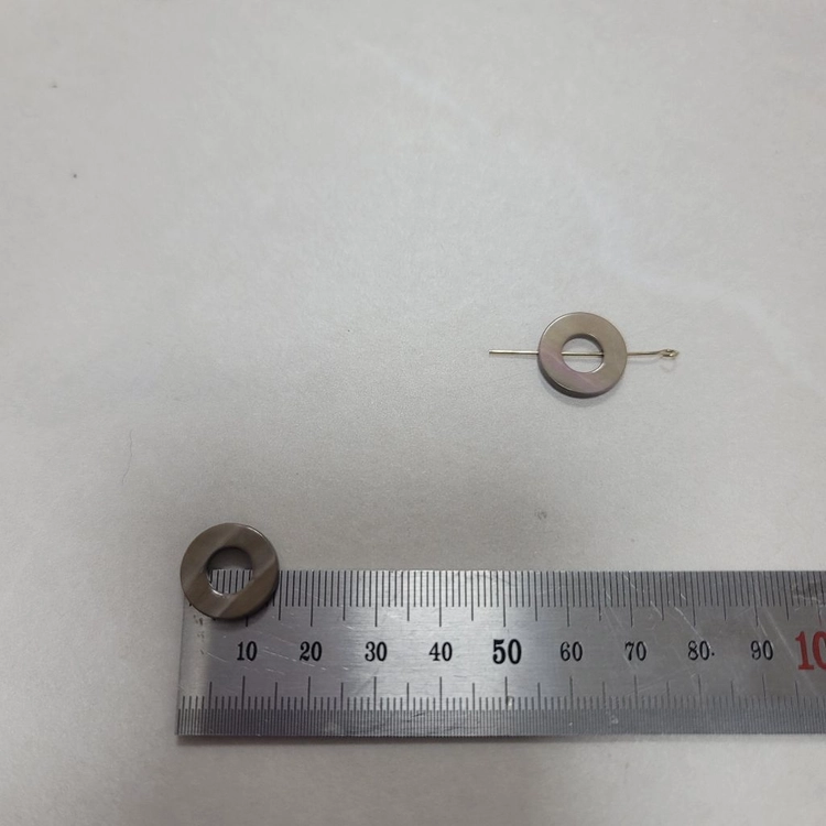 15mm 브라운원형 자개 비즈 50개 이미지