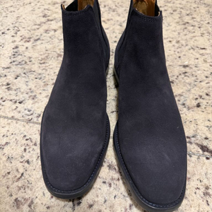 ALDO 알도 앵글부츠 네이비 스웨이드 이미지
