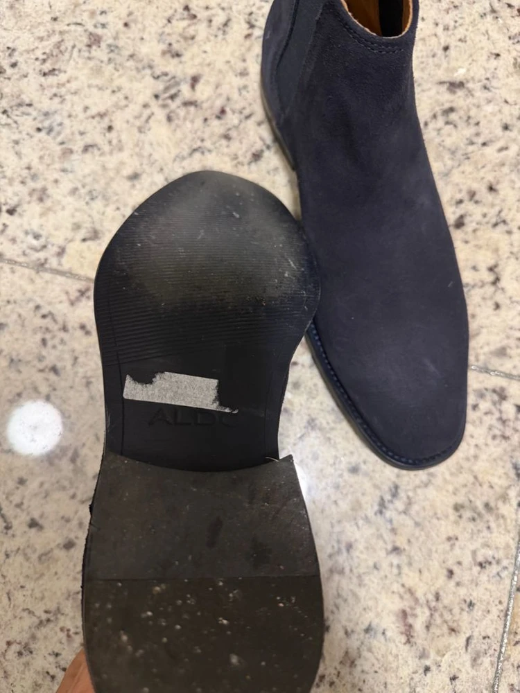 ALDO 알도 앵글부츠 네이비 스웨이드 이미지