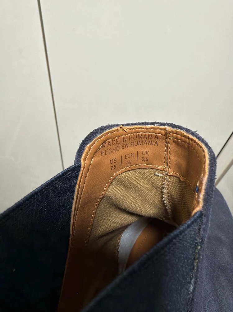 ALDO 알도 앵글부츠 네이비 스웨이드 이미지