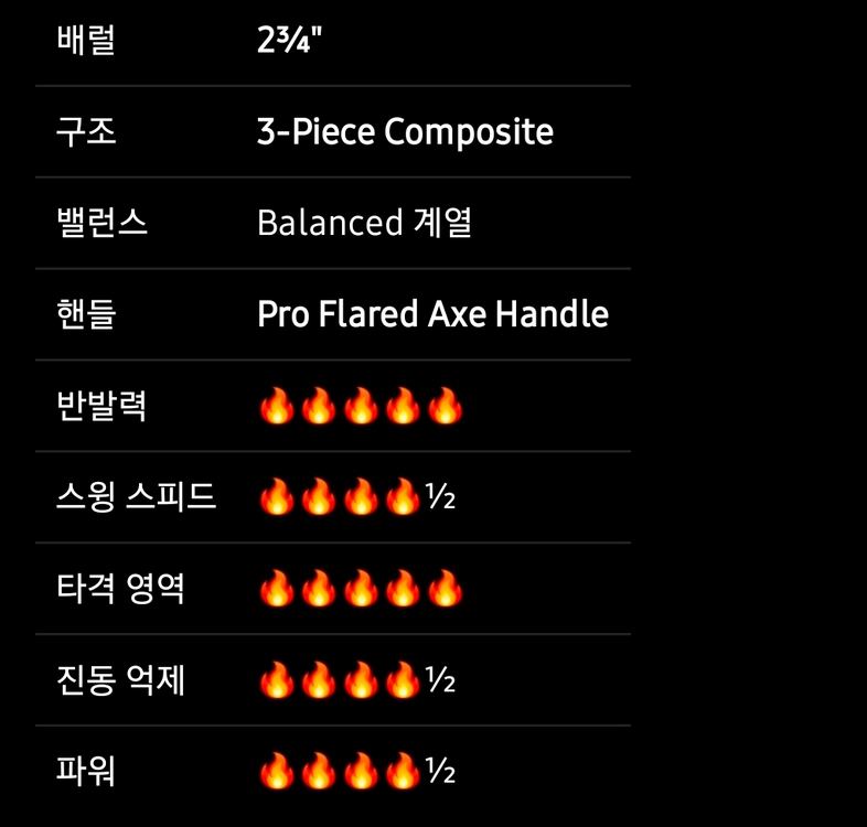 AXE 어벤지 프로3 야구 배트 이미지