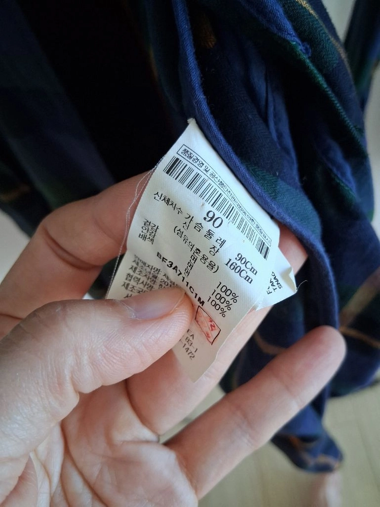 빈폴레이디스 체크 셔츠 원피스 이미지