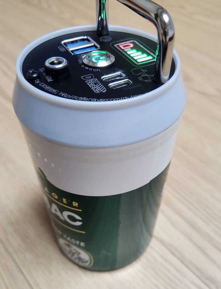 캠핑 갬성 맥주캔 파워뱅크 맥뱅(12.6V 12.6A) 이미지