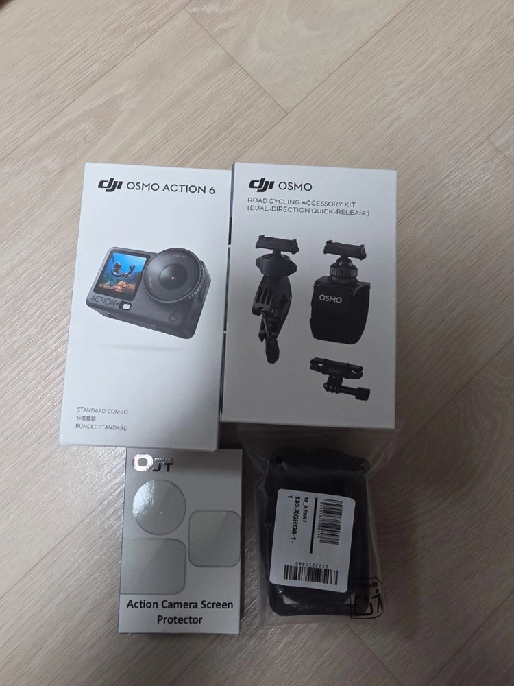 미개봉 DJI 오즈모 액션6_단품은50_로드 사이클링 콤보_60 (에센셜 콤보+로드사이클링 액세서리 키트) - 안심되는 중고거래