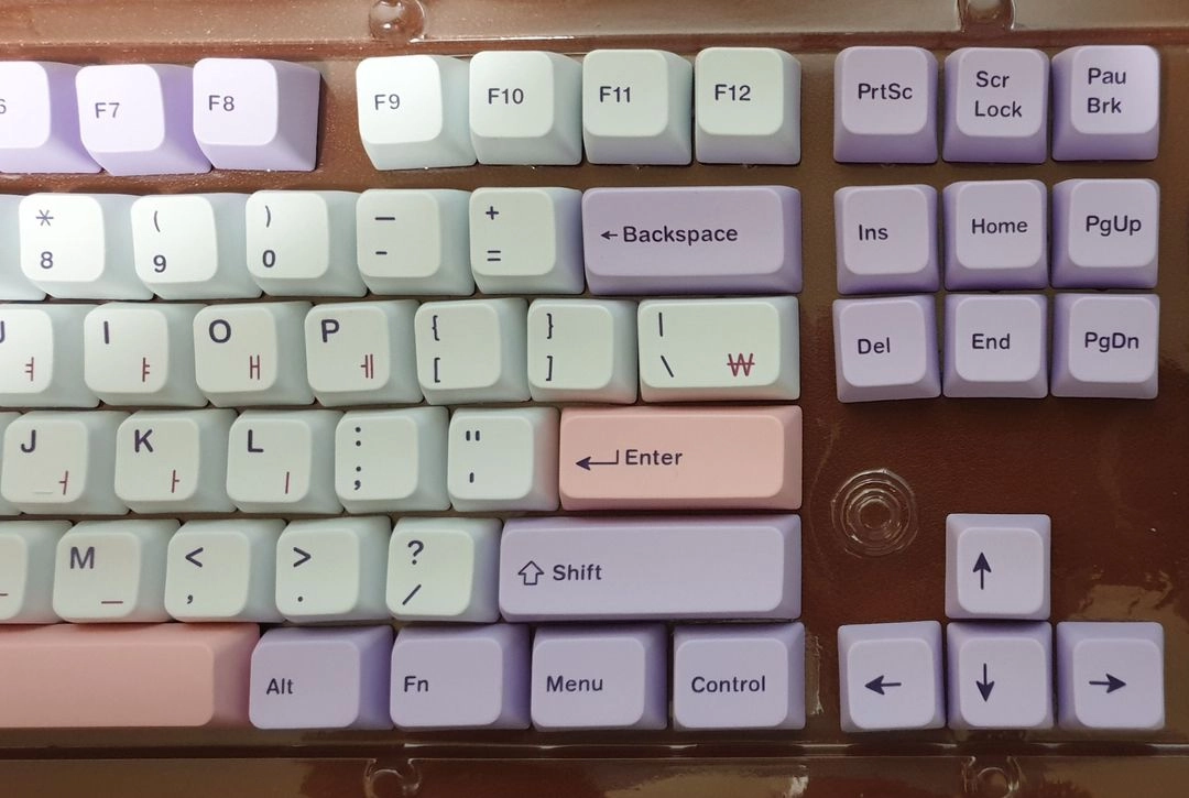 그루브스톤 엠스톤 그루브 퍼플러 GA PBT 염료승화 한영각인 87키 키캡 이미지