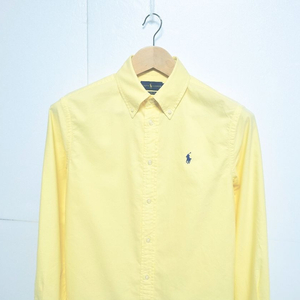 여성 폴로 POLO 랄프로렌 파스텔 옐로우 옥스퍼드 긴팔 남방 셔츠 이미지
