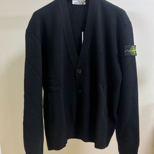 스톤아일랜드 26fw 퓨어 rws 울 버튼 가디건 블랙 이미지
