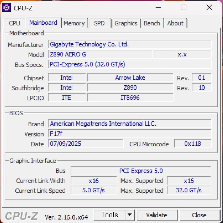 기가바이트 Z890 AERO G 이미지