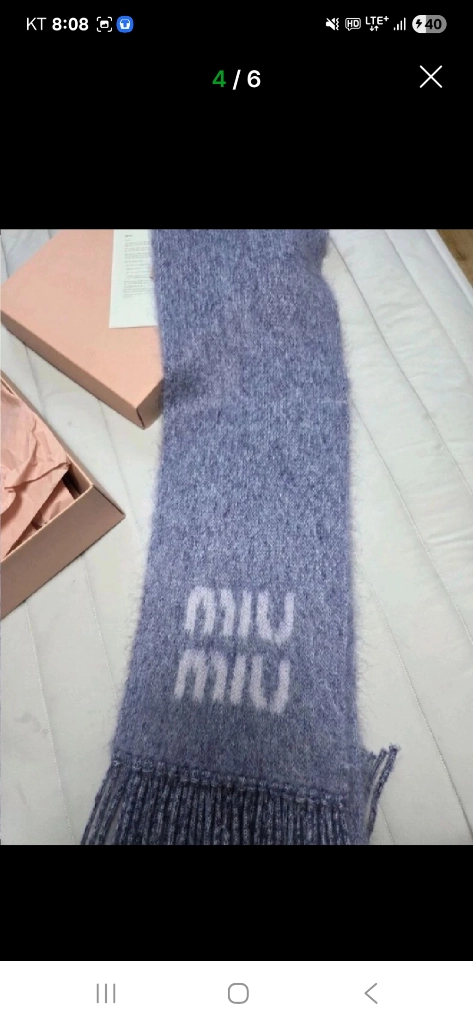미우미우 모헤어 머플러 이미지