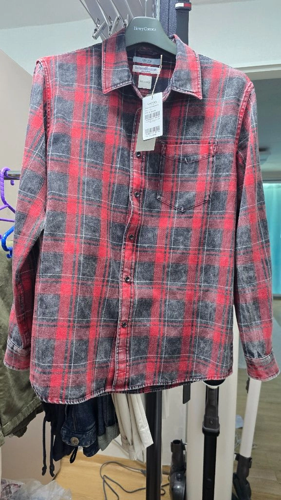 시리즈 ISLAND DENIM 레드 체크 셔츠(릴렉스핏) 판매해요. 이미지