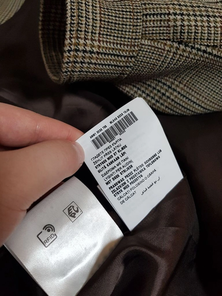 미우미우 프린스 오브 웨일즈 체크 블루종 자켓 이미지