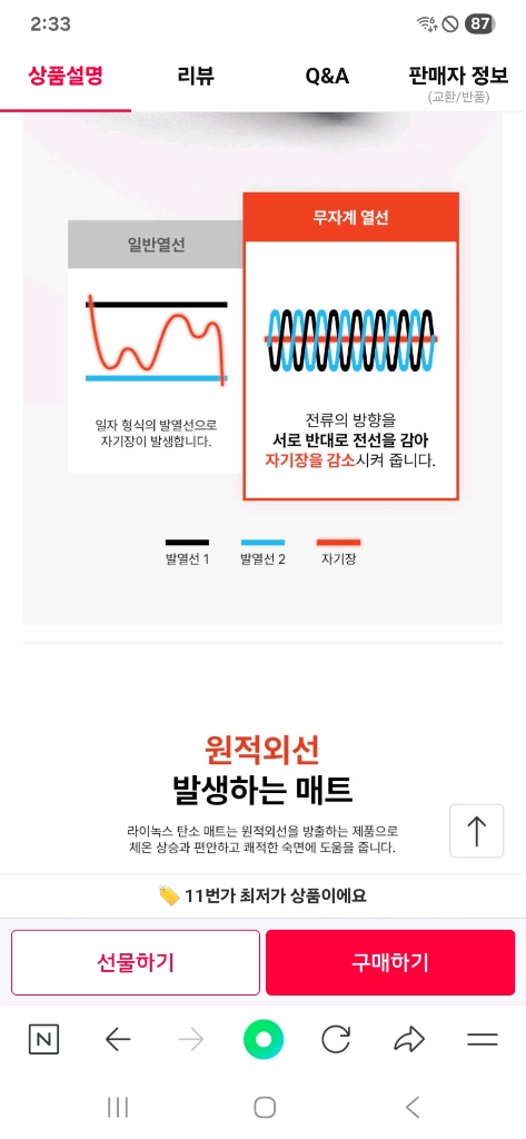 박스 미개봉 새상품 명품 라이녹스 탄소매트 100x180cm 이미지