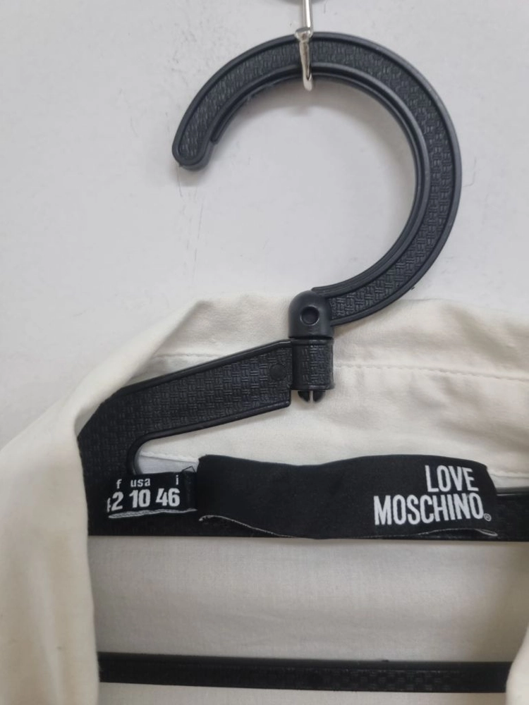 러브모스키노 LOVE MOSCHINO 패치 포인트 화이트 셔츠 46사이즈 이미지