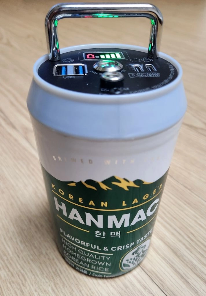 캠핑 갬성 맥주캔 파워뱅크 맥뱅(12.6V 12.6A) 이미지