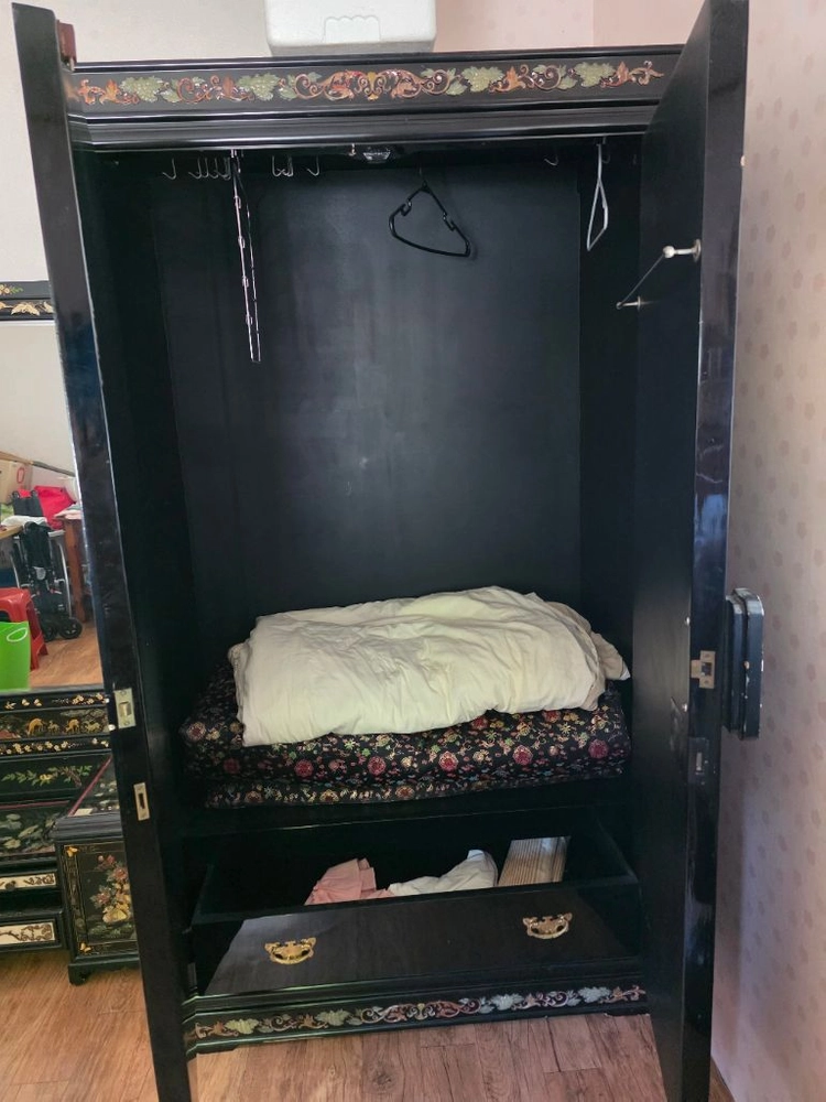 80년대 고급 옥돌 상감 장롱 + 화장대 세트 이미지