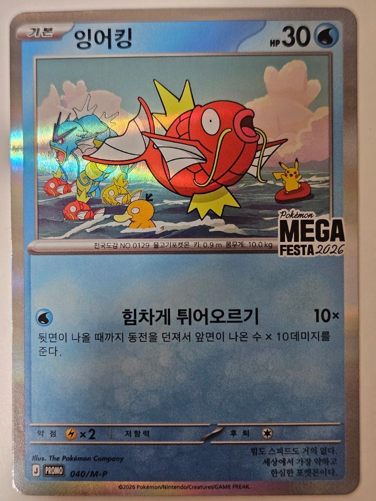 (개봉)포켓몬카드 잉어킹 메가페스타 2026 프로모 - 판매 - 안심되는 중고거래
