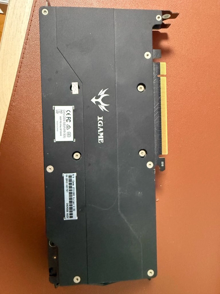 고장난 GTX 1060 3G 그래픽카드 이미지