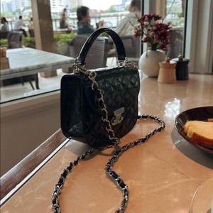 더로랑 마롱글라쎄 플랩백 체인백 블랙 이미지