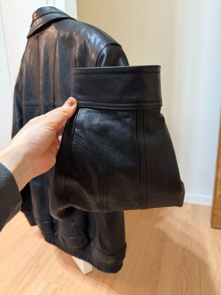 에토스 BASKET LEATHER JACKET (BLACK) 이미지