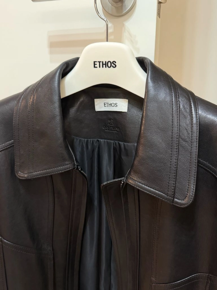 에토스 BASKET LEATHER JACKET (BLACK) 이미지