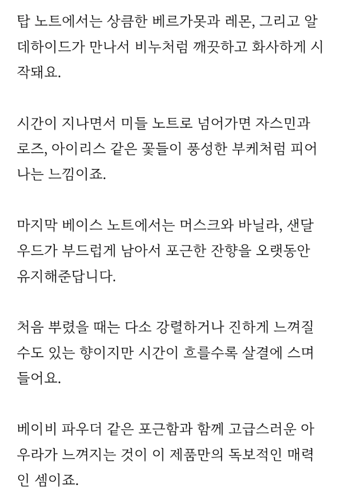 샤넬 향수 4종 이미지