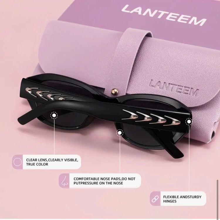 LANTEEM 블랙 캣츠아이 선글라스(새상품) 이미지
