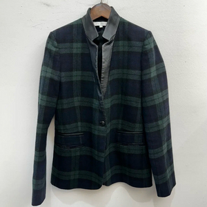 산드로 여성 체크 울 자켓 xs 이미지