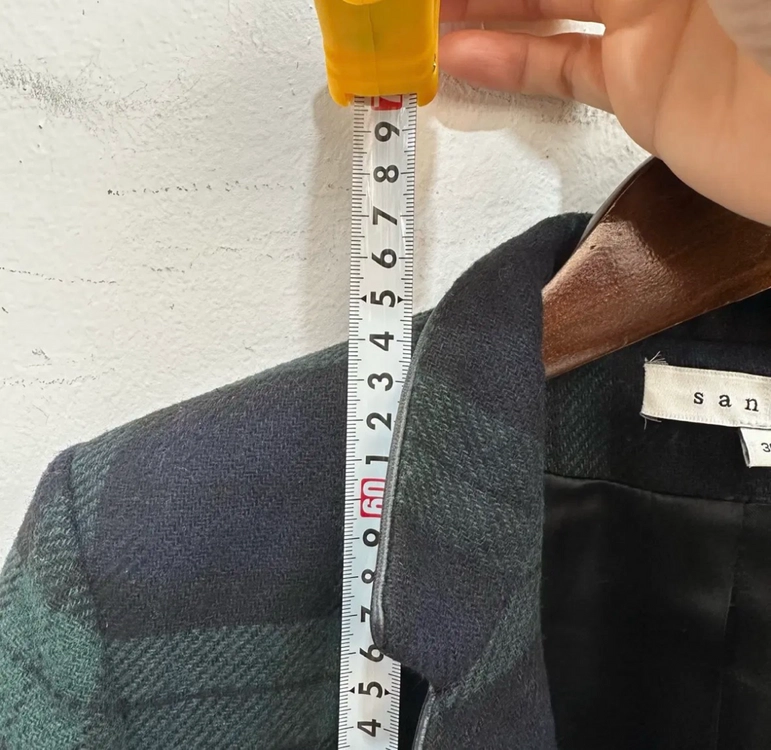 산드로 여성 체크 울 자켓 xs 이미지