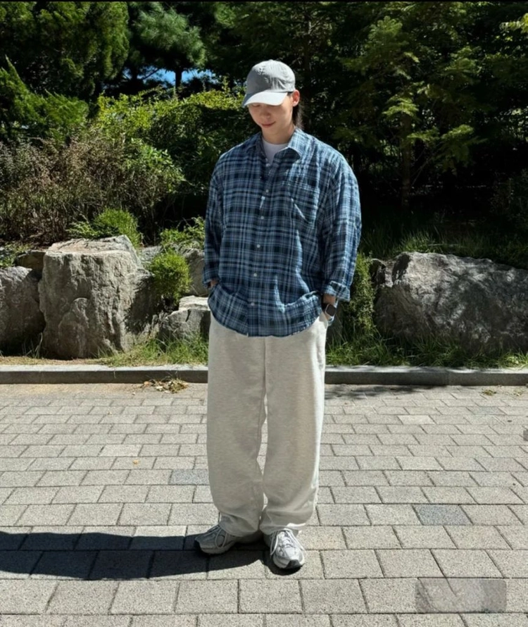 DNSR 오버사이즈 체크 셔츠 이미지