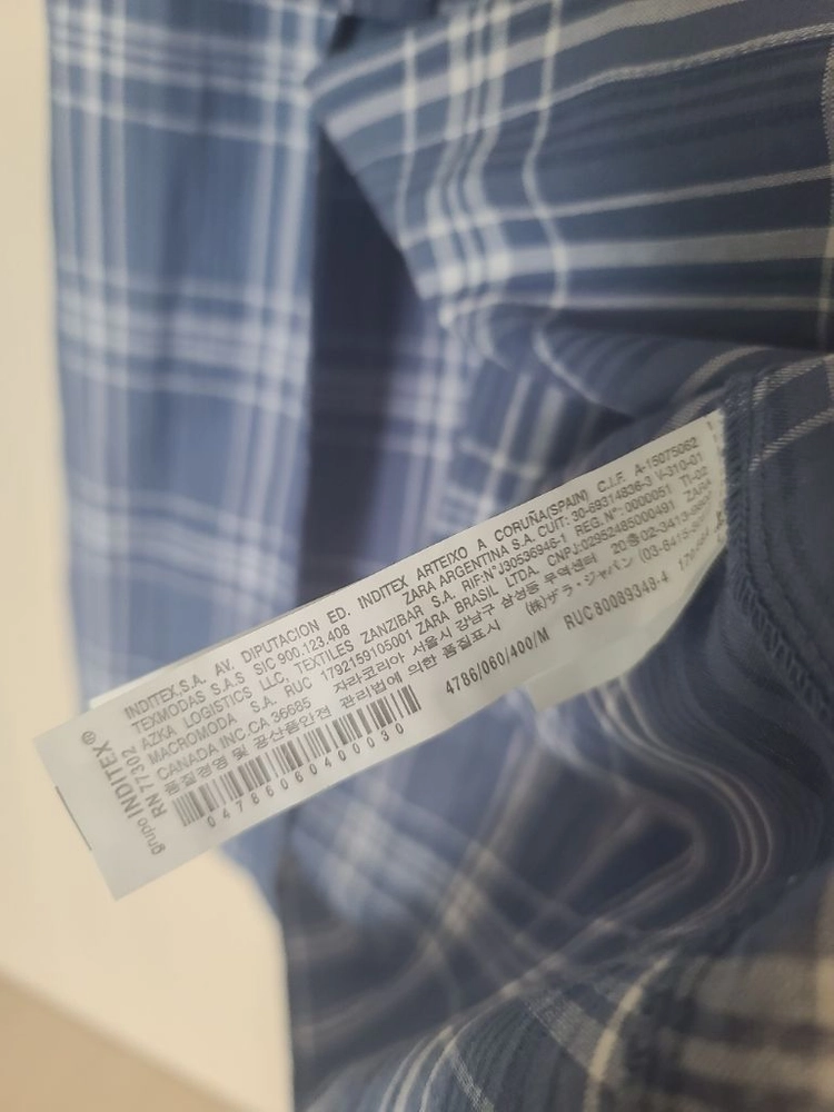 zara 자라 여성 블루체크 허리벨트 스트랩 롱원피스 M / 폴로 랄프로렌 바버 헤지스 타미힐피거 띠어리 프라다 이미지