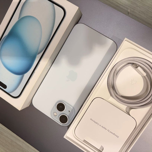 아이폰 15 블루 256GB 풀박스 이미지