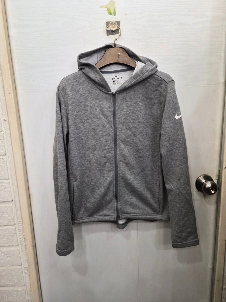 M,95 )) NIKE 나이키 드라이핏 여성 후드집업! 그레이 색상~ 팔에 로고~ 이미지