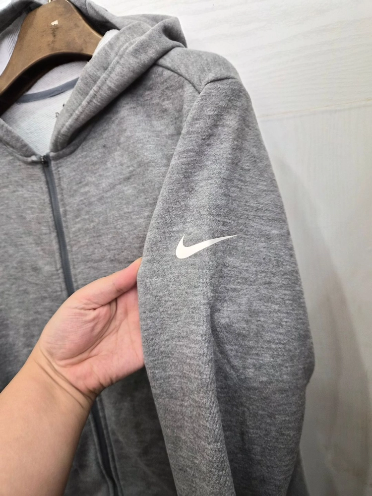 M,95 )) NIKE 나이키 드라이핏 여성 후드집업! 그레이 색상~ 팔에 로고~ 이미지