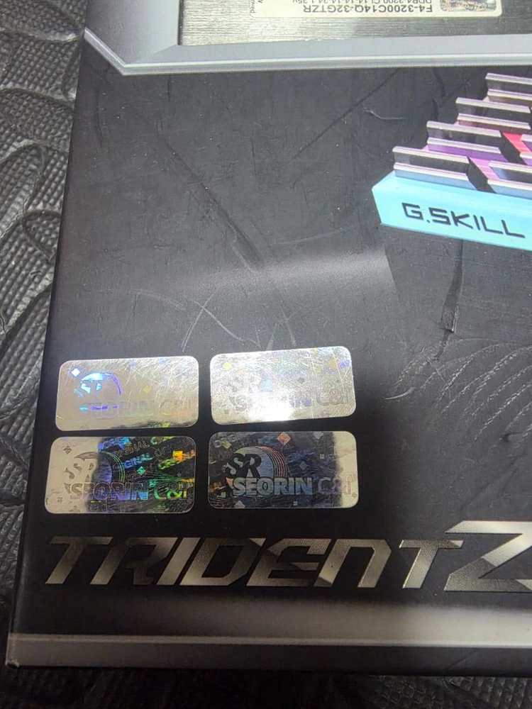 ddr4 cl141414 3200mhz 지스킬트라이던트 쿼드킷 이미지