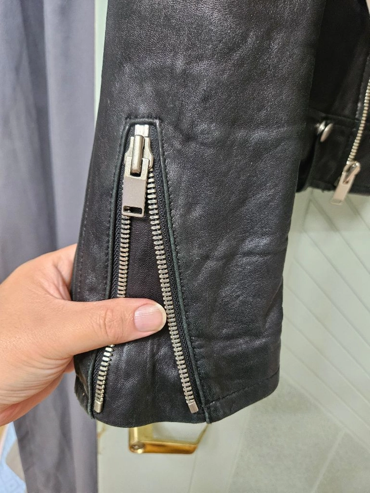 스타일옴므 블랙 가죽 라이더 자켓 이미지