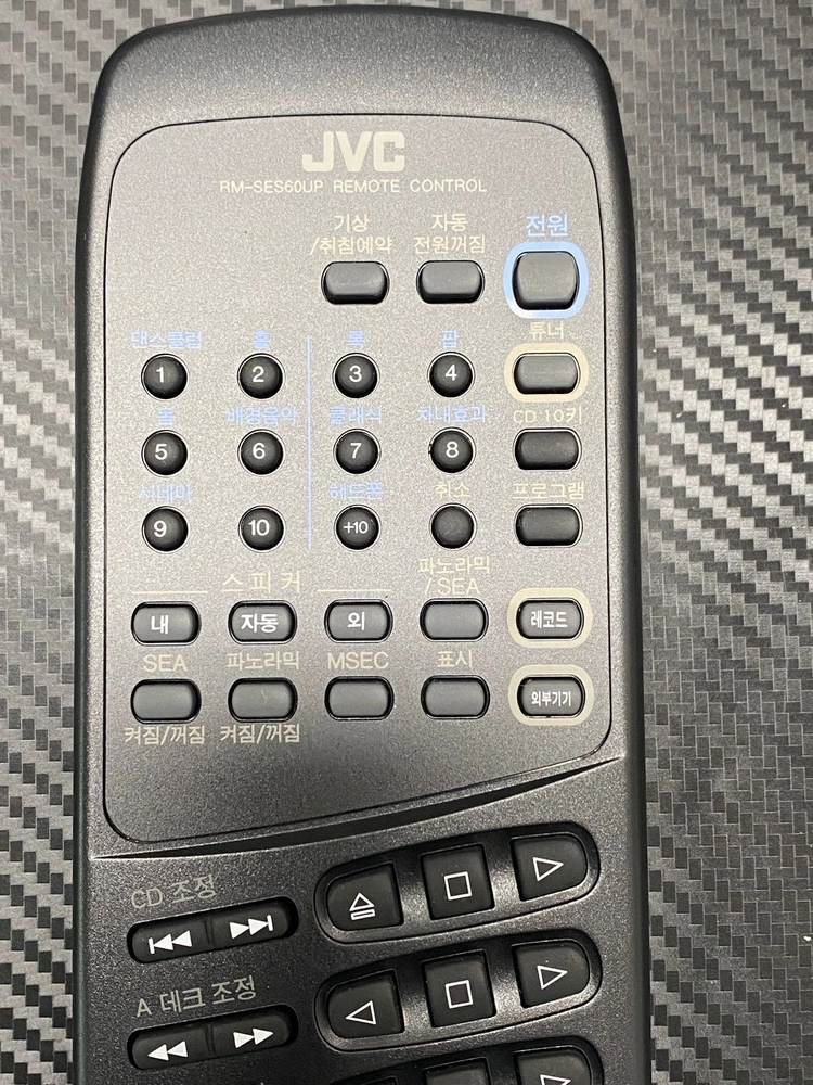JVC 오디오 리모컨 Model RM-SES60UP 이미지
