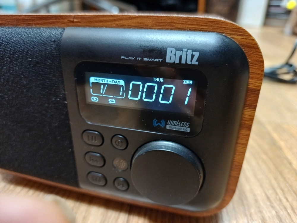 Britz BA-C2 사운드룸2 블루투스 스피커 원목 시계등 이미지