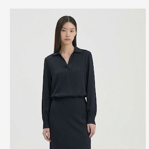 띠어리 theory 오픈칼라 실크 블라우스 p 사이즈 25ss 정품 이미지