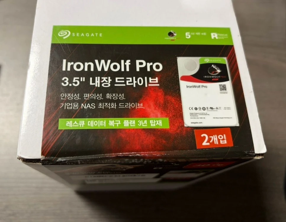 Seagate IronWolf Pro 30TB 2개입(총 60TB) 국내정품 5년보증 미개봉 새제품 이미지