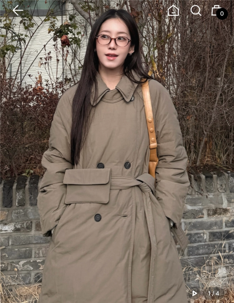 [25년식/새상품급] 나이스클랍 벨티드 구스다운 패딩 코트 여성 55-66 이미지
