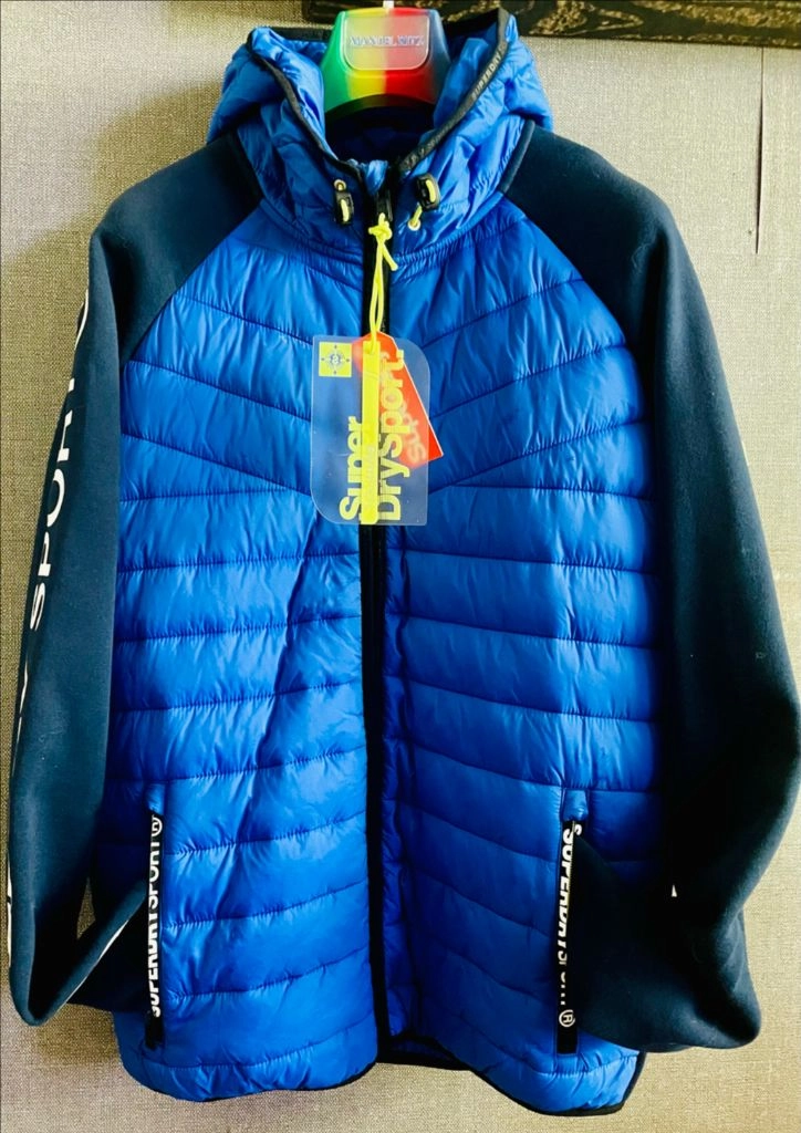 [미착용 택달린 새상품] SUPERDRY 하이브리드 집 후드 패딩자켓 이미지